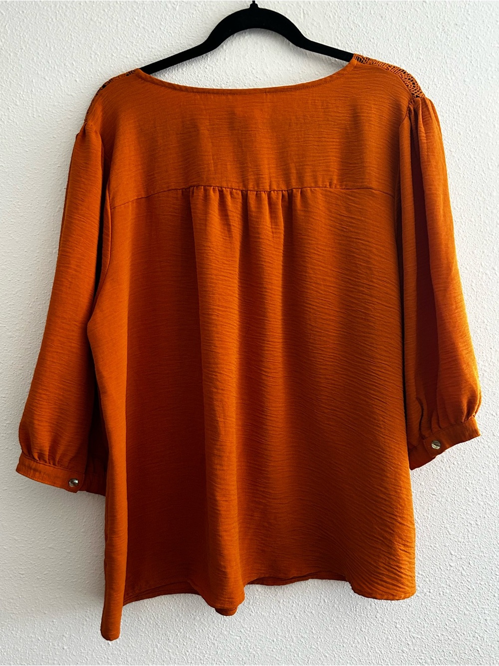 fig and flower Crochet Yoke Peasant Tunic - Picture 5 of 5